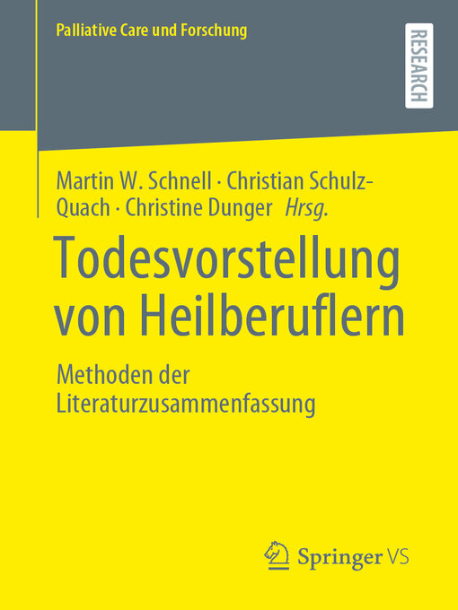 Title details for Todesvorstellung von Heilberuflern by Martin W. Schnell - Available